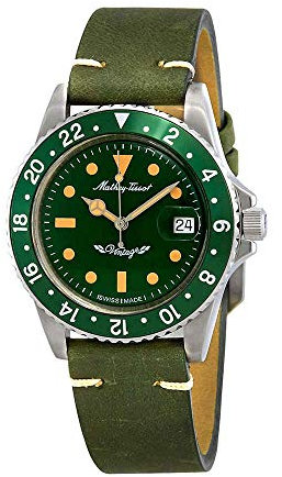 Mathey-Tissot Rolly H900ATLV Herren-Armbanduhr, Vintage, automatisch, grünes Zifferblatt