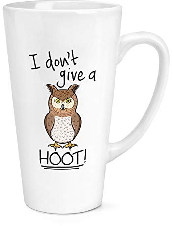 Owl I Don't Give A Hoot 17oz Large Latte Mug Cup