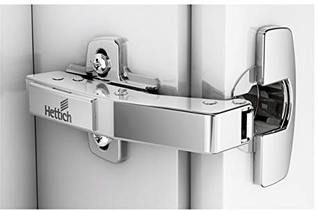 Charnière sensys 8639i w90 - Amortisseur : Avec - Décor : Nickelé - Entraxe : 45 mm - Fixation : Sans outils - Version : TB55 - HETTICH