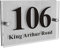 House Numbers Plaques for Outside Door Number Plaques for Wall Screw On Modern Door Sign House Number Plates Glass Effect Acrylic Aluminium Sign 195mm X 130mm(Rectangle)