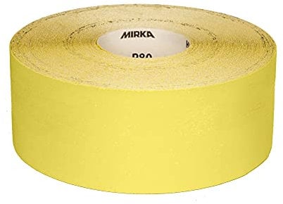 Mirka Yellow Schleifpapier Schleifrolle / 150mm x 50m / P240 /Schleifen von Hartholz, Weichholz, Farbe, Spachtel, Kunststoff / 1 Rolle