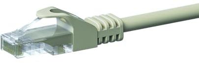 Danicom CAT 5e Netzwerkkabel U/UTP - 3 m - Grau - CCA | POE, Ethernet, LAN, Patchkabel, Datenkabel, RJ45 - für Serverschränke, Switches, Router, Modems!