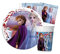 Isola Party Kit festa di compleanno Frozen II per 24 persone eco-friendly (24 piatti di carta ⌀ 23 cm, 24 bicchieri di plastica 200 ml, 40 tovaglioli di carta 33x33 cm)
