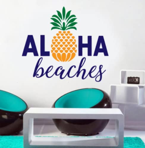 Custom Color, Size Car, Yeti, Tumbler, Wall Sticker Pineapple, Beach, Summer, Vinyl Sticker Waterproof48x42cm