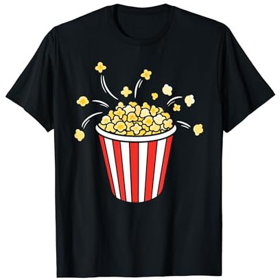Popcorn Retro Verkleidung Fastnacht Kinder Damen Lustiges T-Shirt