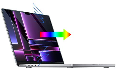 HD Anti Blue Light Screen Protector for MacBook Pro 16 Inches Released in 2023 with M3 M2 Max/Pro Chip & Touch ID 5H PET Anti Scratch & Reduction of Blue Light (Anti Blue Light Screen Protector)