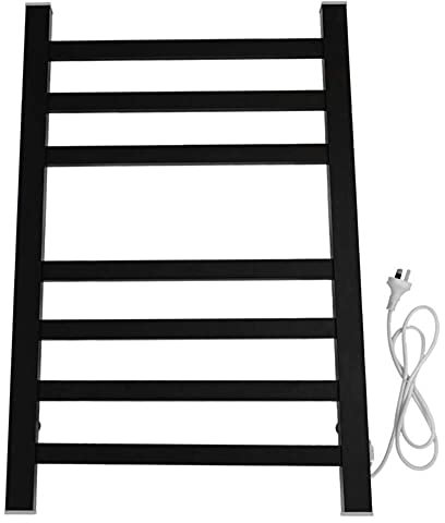 Radiador de toallero con calefacción inteligente solo eléctrico, radiador de toallero con calefacción para baño termostático eléctrico 120W Toallero con calefacción de aleación de aluminio para el hog