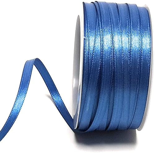 s.dekoda Satinband 50m x 6mm Blau Schleifenband Dekoband Satin