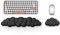 Lauspuck Cloud Tastatur-Handgelenkauflage-Set, vergrößern Sie PU-Leder, Memory-Schaum, Handgelenkstütze für einfaches Tippen, Schmerzlinderung, Maus-Handgelenkauflage, Büro, schwarz