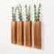 Mokof Wand-Pflanzgefäße aus Holz mit künstlichen Eukalyptus-Stielen, moderne Bauernhaus-Wanddekoration für Wohnzimmer, Schlafzimmer, Küche, Bad, Holztasche hängende Wandvase mit Kunstpflanzen-Dekor (4