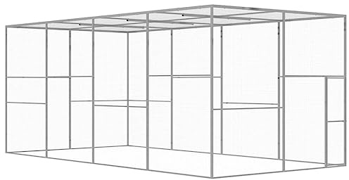 vidaXL Katzenkäfig 6x3x2,5 m Verzinkter Stahl