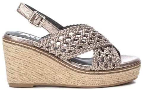 XTI - Sandalia Mujer Plomo - Calzado Cómodo y Versátil - Moda casual - Modelo 14274602 (Talla 36)