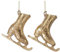 Dadeldo Living & Lifestyle Schlittschuhe Dekohänger 2er-Set Resin Gold 8cm Weihnachtsdeko