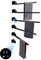 QREZAA Porte-Serviettes Électrique Noir Intelligent WiFi Sèche-Serviettes Électrique avec Minuterie 45—60°C, 5 Barres Chauffe-Serviettes Rotatif à 180° Radiateur Acier Inoxydable Câblé Mural