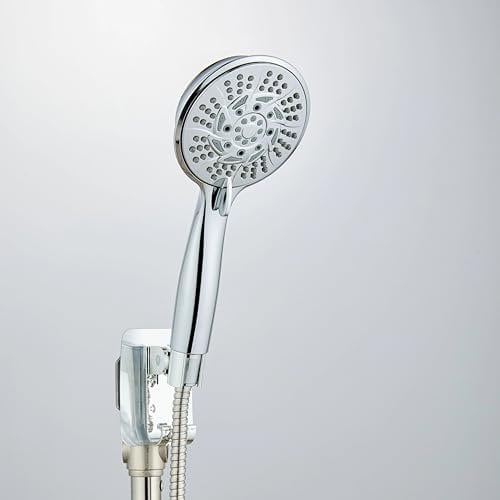 MILOT Shower Head and Hose | 10 Spray Modes | High Pressure Shower Heads | 150 cm Hose | Hand Held Shower for Low Water Pressure | Shower Head Wall Holder Included