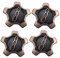 SHLPDFM 4 x Nabendeckel Felgendeckel Radkappe Radnabendeckel für F-i-a-t 500X 735668196 （Bronze）
