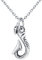 INFINIONLY Mens Stainless Steel Necklace Creative Fish Hook Pendant with 55cm Chain Vintage Carved Floral Necklace Amulet Necklace Accessories for Teenagers