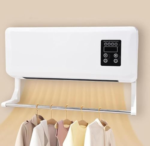 2024 New Mini Wall Mounted Air Curtain Fan 2 In 1 Split AC/Heating System Portable Ductless Air Conditioner Fan with Remote Control Wall Mounted Portable Mini Ductless Air Conditioner Fan