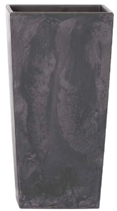 Stolmet Tall Flower Pot, Square Planter, Suitable for Indoor and Outdoor Usage, Perfect for Home and Garden Decoration, Capacity of 2L to 91.5L (Anthracite Concrete Effect, 49 Litres)