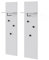 Vicco vestiaire Siri, Blanc, Set de 2 portemanteaux muraux
