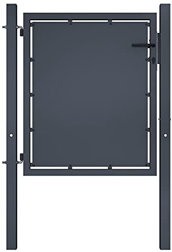 Juroupi Gartentor Stahl 100 x 75 cm Anthrazit Baum-Design GartentüRen Aus Metall