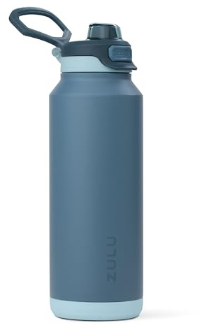 ZULU Powerfill Pro 40oz Stainless Steel Sip or Chug Water Bottle, High Tide | Insulated stainless steel water bottle with Quick Fill™ lid, sip and chug spouts, leakproof lock, and dishwasher safe