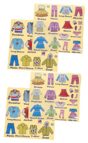 DOITOOL 2 Sätze Kleidungsklassifizierung Storage Boxes Aufbwahrungs-box Aufbewarboxen Etiketten Kommode Garderoben-klassifizierungsetikett Label Der Kleidungsorganisation Pvc 2 Blatt * 2