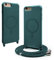 CUZZCASE Cover compatibile con iPhone 6/7/8 Plus(5.5),Cover Magnetica[Compatibile con MagSafe],Bumper con Laccio,regolabile Lanyard TPU Corda Silicone Case-Verde scuro