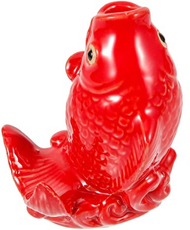 Happyyami Koi Fish Decorative Fountain Outdoor Water Spitter Solar-powered Garden Pond Water Feature Statues