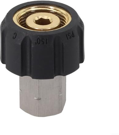Pressure Washer Adapter Connector, M22 12/14mm Female to 1/4'',3/8'' Female, Stainless Steel, Pressure Washer Fitting (M22 15)