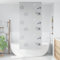Wenjingqi 4014890 Duschrollo, Stoff, 90 x 240 cm, Breite 86 cm, Grau