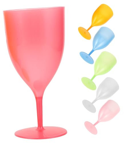 Alipis 6 Calici Per Feste Riutilizzabili in Plastica, Calici Colorati, Flauti, Bicchieri Per Forniture Per Feste Di Ricevimento Di Nozze