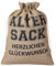 Geschenkbeutel Alter Sack Herzlichen Glückwunsch, Jutebeutel Geschenkverpackung Geschenke für Männer Geburtstag Jubiläum (40x30 cm)
