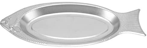 RASTKY Piatto da Portata, Piatti Estremamente Spessi in Acciaio Inossidabile a Forma di Pesce per il Compleanno, Piatti W L, Ristoranti, Casa, Grandi (Piccolo: 25 X 15 mm/1 X 0,6 pollici)