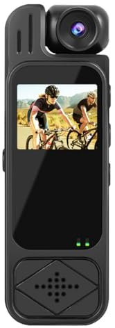 Vjsujehgy Mini Caméra HD 1080P - Enregistreur Vidéo Numérique Portable avec Vision Nocturne Infrarouge Caméscope de Sport Compact DV, A