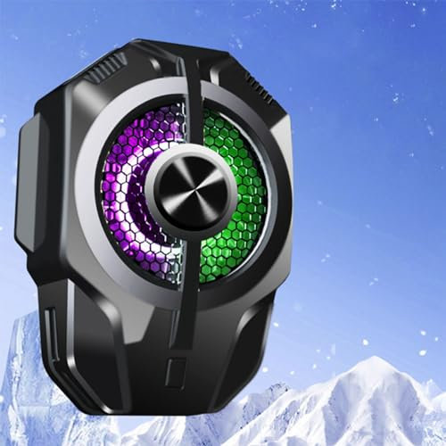 Diyeeni Handykühler für Spiele, Tragbarer Telefonkühlungslüftertyp C mit 2 Windgeschwindigkeit, Kühler mit Niedrigem Geräusch, Kühlung des Gaming -Halbleiters, Bequemer Griff (Black)