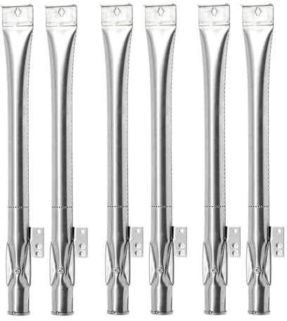 Criditpid Lot de 6 tubes de rechange pour barbecue Nexgrill 6 brûleurs 720-0898 720-0898A, Nexgrill 720-0888 720-0888N 720-0830H 720-0783E, brûleurs de barbecue à gaz pour Kenmore, aide à la cuisine