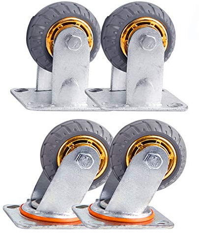 Hochleistungs-Lenkrollen for Gerüste und Pritschenwagen, Einzelrad trägt 500 kg(2standard+2swivel,125mm)