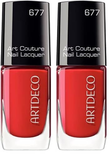 Artdeco Art Couture Nail Lacquer - Langanhaltender schnelltrocknender Nagellack rot - 1 x 10ml (Packung mit 2)