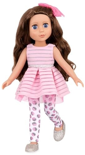 Glitter Girls Puppe Bluebell – Bewegliche 36cm Puppe mit Kleidung, Zubehör und langen Haaren zum frisieren - Spielzeug ab 3 Jahren (6 Teile)