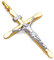 PRINS JEWELS Bicolor Anhänger Kreuz Mit Jesus 18 Karat 750 Gelbgold Weißgold Unisex (39)
