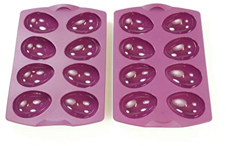 TUPPERWARE Backen Silikonform Ei lila (2) Muffin Backform Ei Form Easyplus