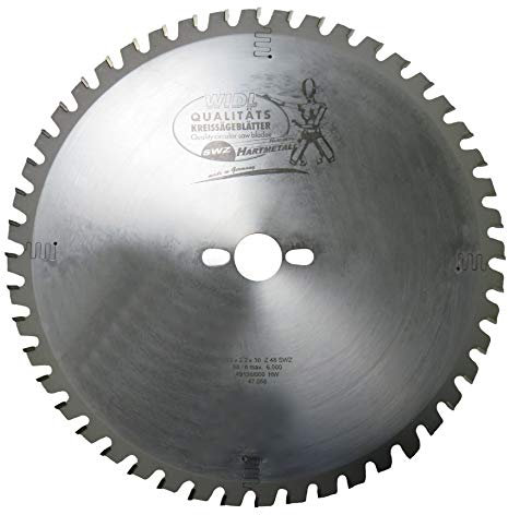 Hartmetallbestücktes SWZ Kreissägeblatt; Superwechselzahn - Ø 315 mm x 3,2/2,2 mm x 30 mm - 48 Zähne; Für feine Trenn -u. Längsschnitte; Nagelsicher (315 x 3,2/2,2 x 30 mm)