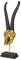 Hansmeier® Deko Skulptur Steinbock - Gold - Für Außen und Innen - 47 x 15 x 15 cm - Dekofigur - Moderne Dekorationsideen für Flur, Wohnzimmer, Garten