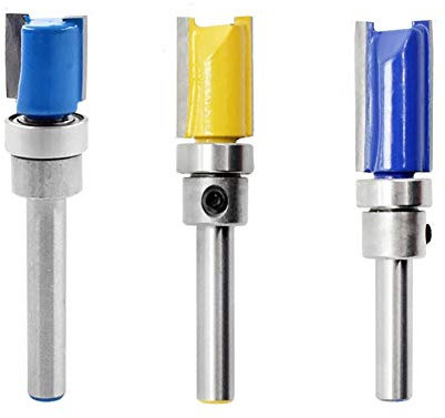 Dreneco 3PCS Straight Router Bits Set,1/4 Shank Woodworking Tools Cutting Length 13mm 20mm 25mm