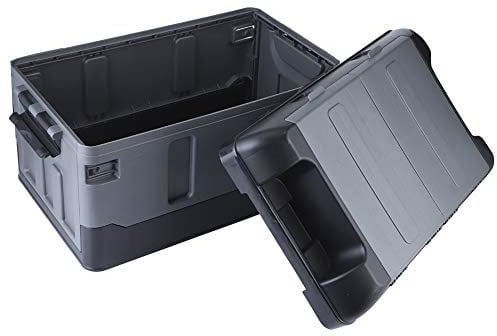 Car Boot Storage 45L Car Boot Box PP Plastic Foldable Car Boot Organiser with Removable Lid&High Cover&Two Large Compartments Best for Home Auto 47 x29 x 29cm, Load bearing 60kg/132.28Ib