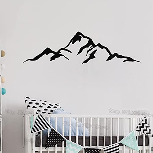 QIANGTOU Decalcomanie da Muro di Montagna per Asilo Nido Idea Regalo Unica Adesivi in ​​Vinile Moderni Adesivi murali Rimovibili Decorazioni per la casa Camera da Letto 140x39cm