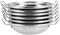 MUKCHAP 6 Pack 22cm Balti Serving Dishes, Indian Food Curry Serving Karahi Dishes, Stainless Steel Balti Bowl with Handle, Silver