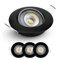 EMOS LED Einbaustrahler 230V, 5W / 450lm, 50° schwenkbar, Deckenspots warmweiß 3000k | Einbaustrahler LED Spot flach 68mm Lochmaß | Set mit 3 Stück LED Spots 230V, Einbauleuchten rund (Farbe schwarz)