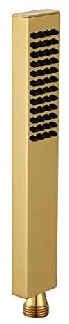 Ownace Pommeau de douche universel haute pression carré en laiton doré avec sortie d'eau en silicone